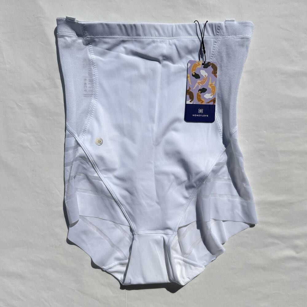 Honeylove Superpower High Waist Shaper Brief Large White Shapewear
